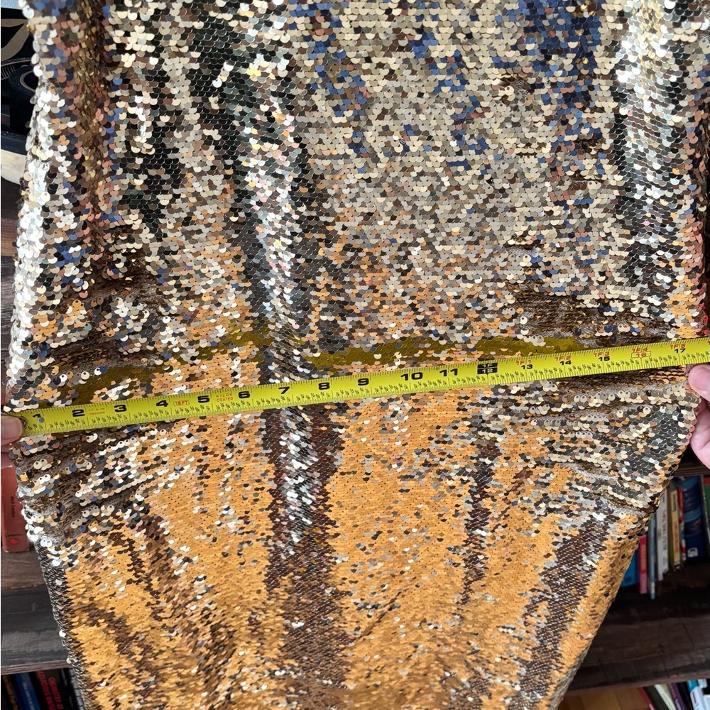 Gold Sequin Sleeveless Dress - Picture 3 of 6